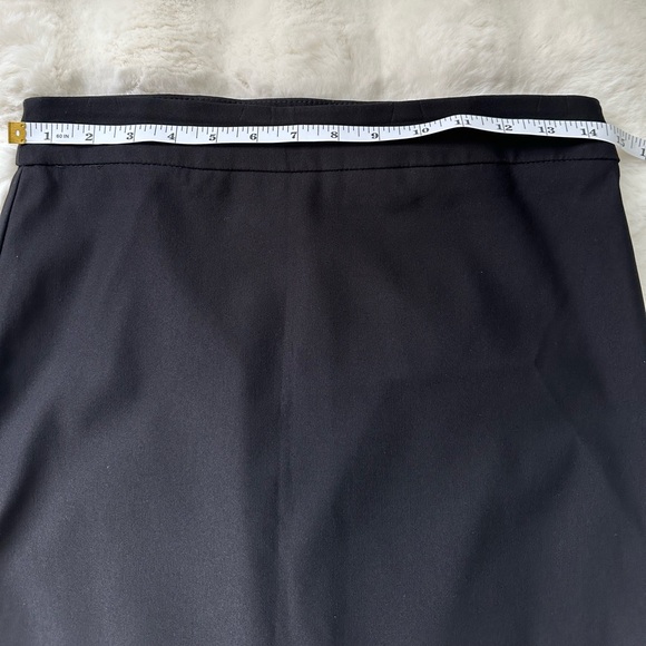 Tahari Black Stretch Flared Midi Pencil Skirt - Picture 7 of 7